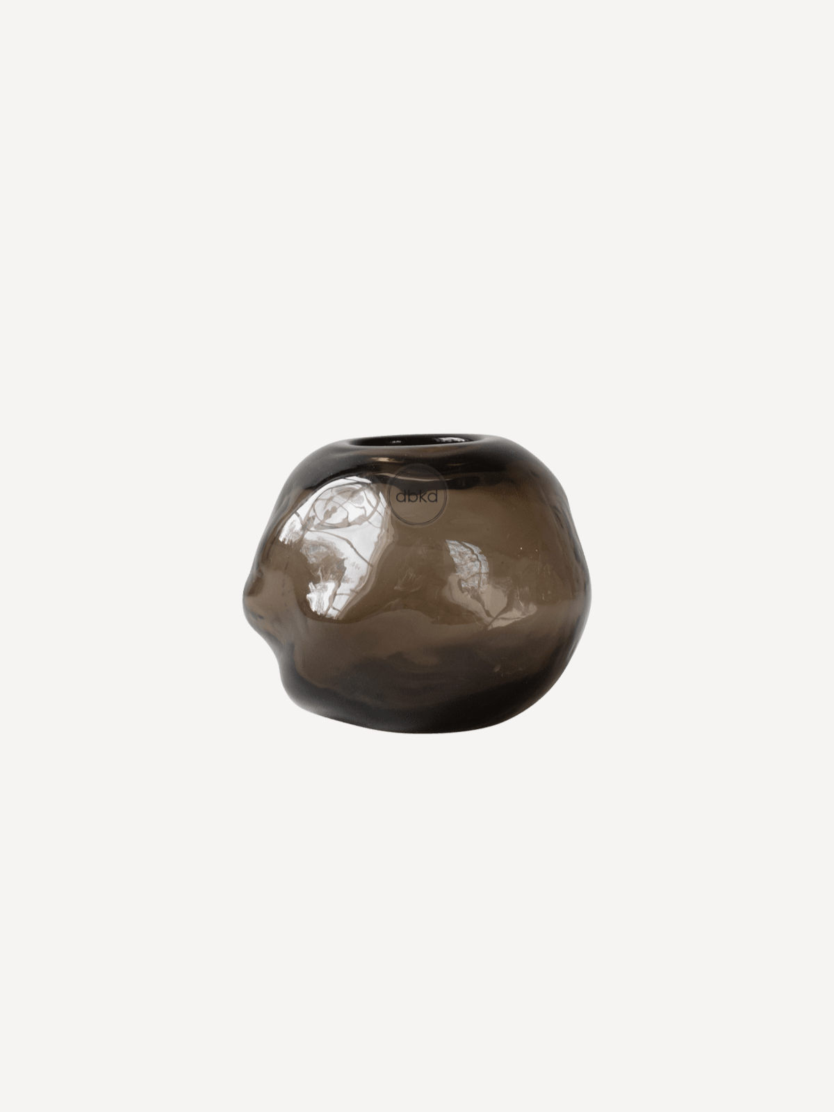 "Bunch" - kleiner Kerzenhalter - Glas - Braun - 12cm