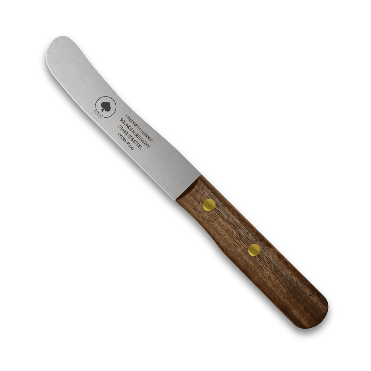 Walnuss-Holzbrettchen Massivholz mit Buckelsmesser