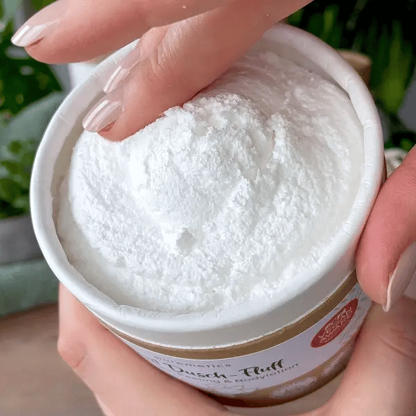 Puremetics | 3in1 Dusch-Fluff „Sensibelchen“ – Duschgel, Peeling & Pflege ohne Duftstoffe