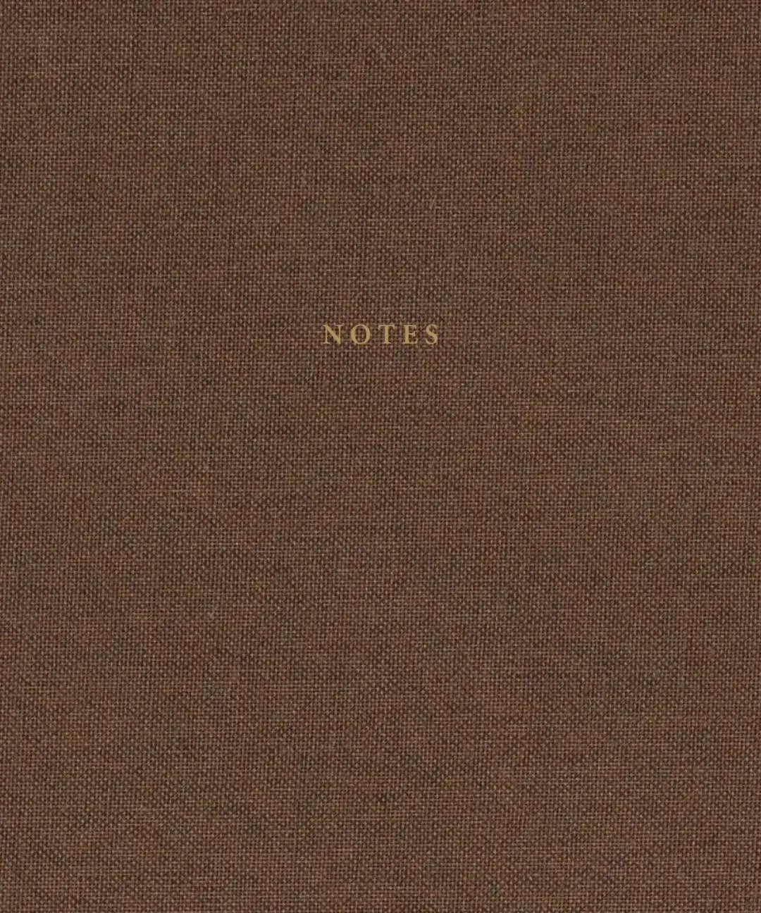 Notizbuch -  aus braunem Leinen und Gold
