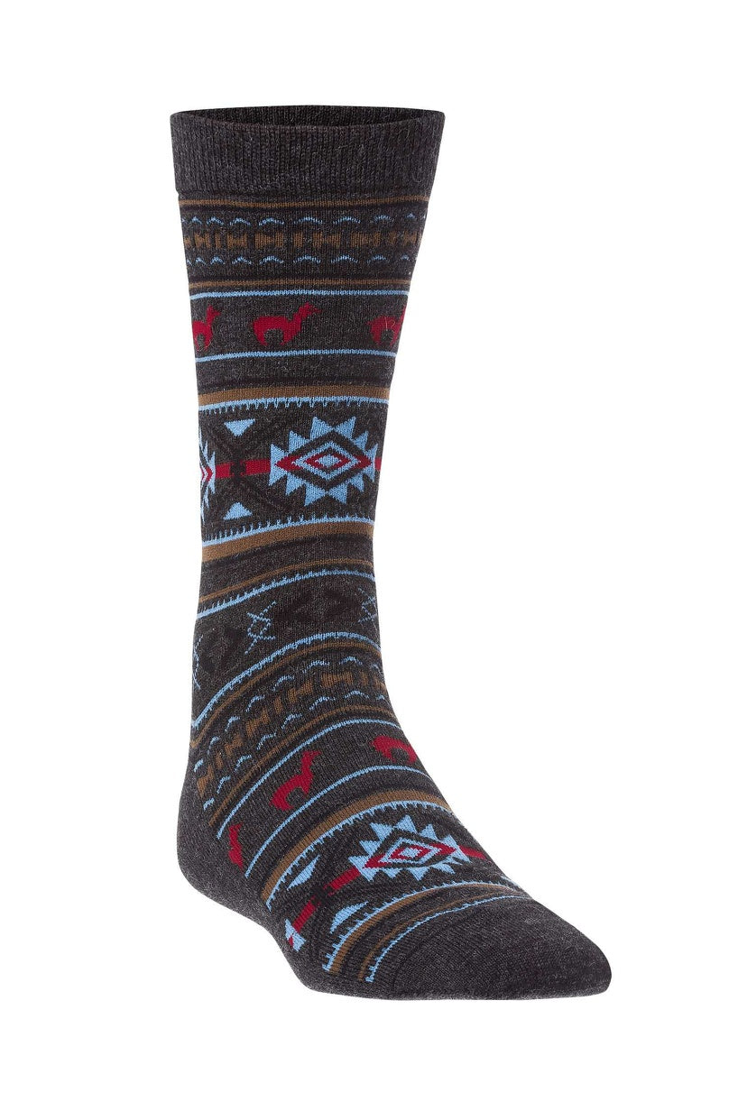 Apu Kuntur - Alpaka-Jacquard-Socken - Alpaka-Mischgewebe