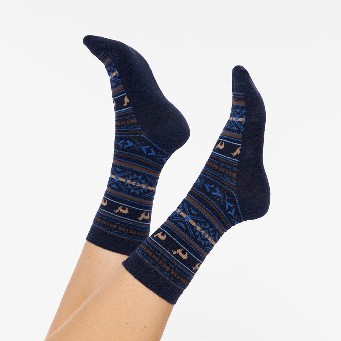 Apu Kuntur - Alpaka-Jacquard-Socken - Alpaka-Mischgewebe
