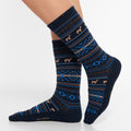 Apu Kuntur - Alpaka-Jacquard-Socken - Alpaka-Mischgewebe