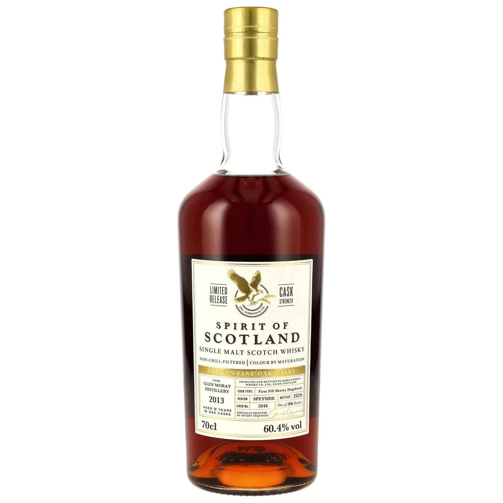 Glen Moray 12 2013/2026 - G&M Spirit of Scotland - 1st Fill Sherry Hogshead #2848