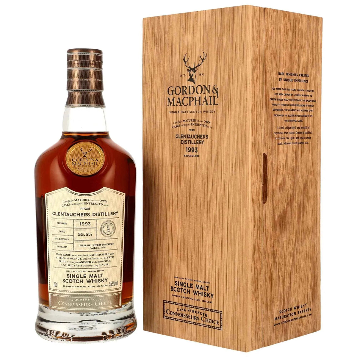 Glentauchers 31 1993/2025 - Gordon & MacPhail Connoisseurs Choice - 1st Fill Sherry Puncheon #2634