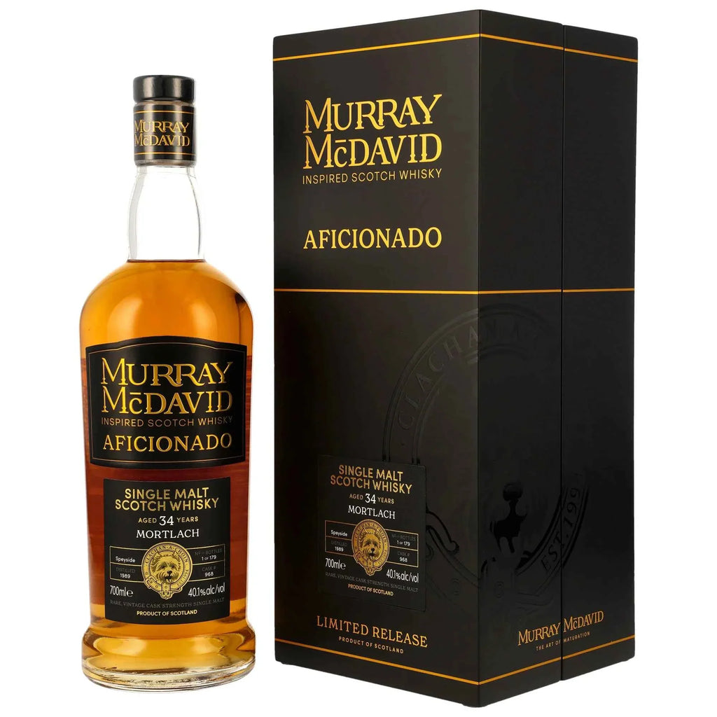 Mortlach 34 1989/2025 - Aficionado Murray McDavid - 1st Fill PX Sherry Octave Finish