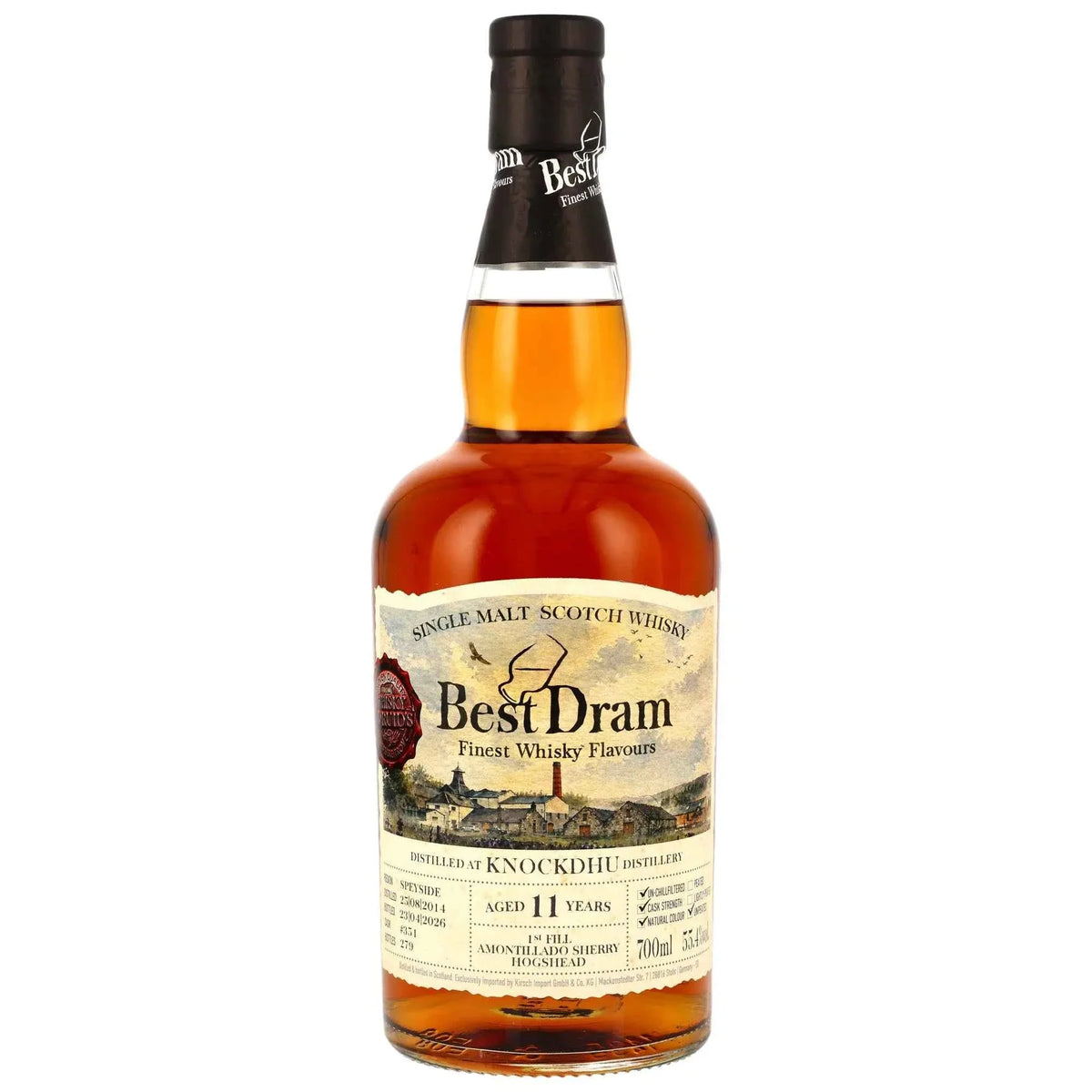 Knockdhu 11 2014/2026 - Best Dram - 1st Fill Amontillado Sherry Hogshead #351