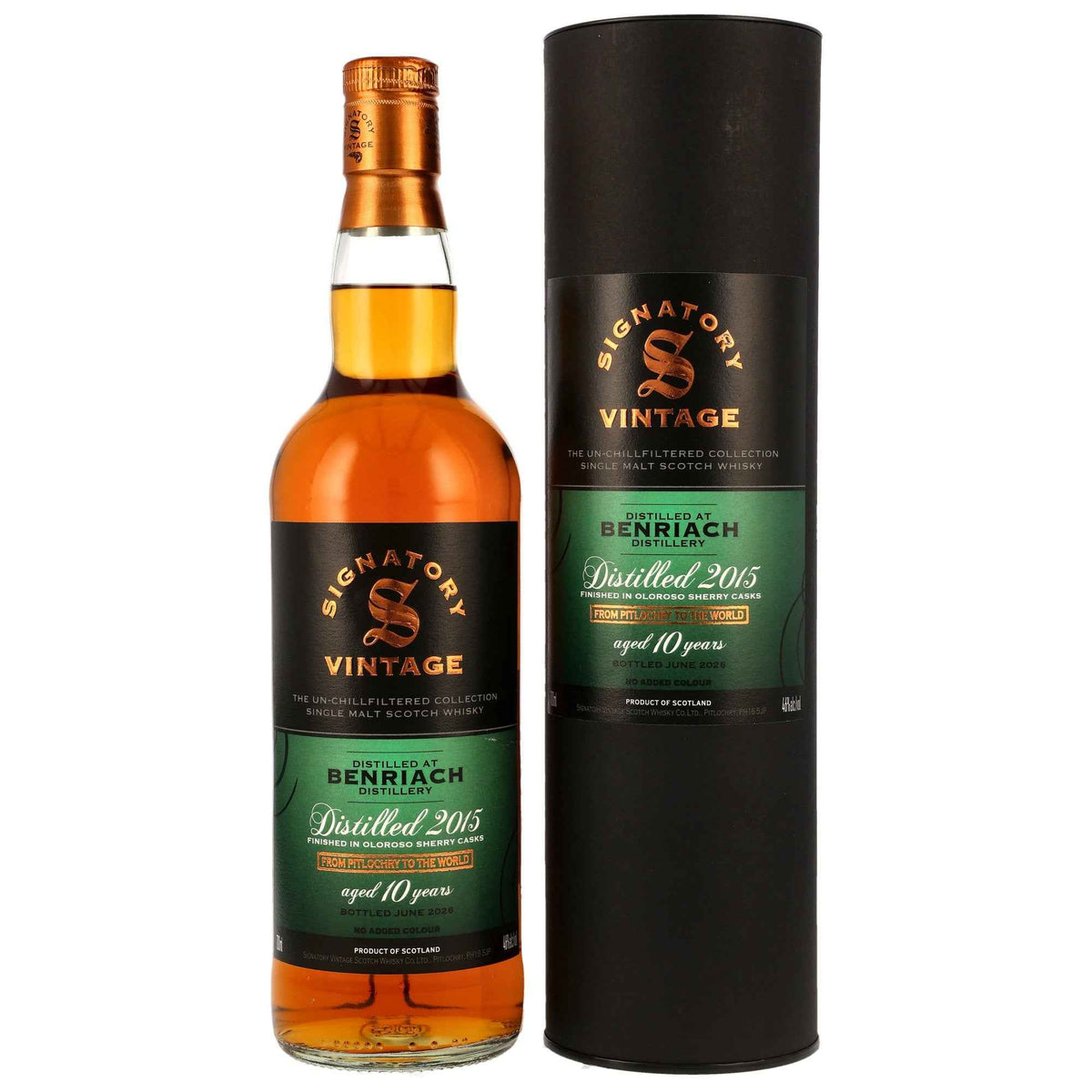 Benriach 10 2015/2026 - Signatory Vintage The UN-chillfiltered Collection - Oloroso Sherry Casks Finish