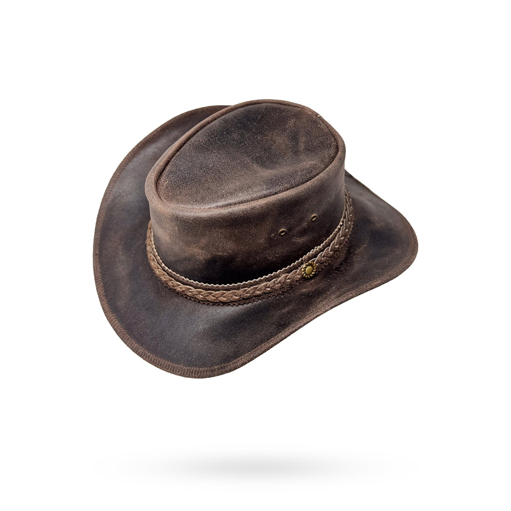 Lederhut Western Cowboy – Outdoor Hut Reiten, Wandern & Abenteuer Dusty Trail