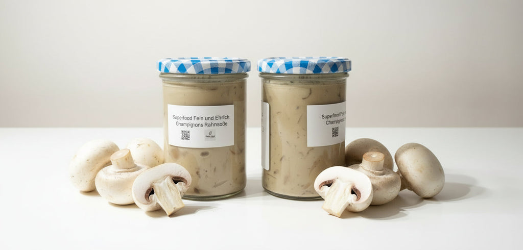 🍄 Hausgemachte Champignonrahmsoße | Cremige Pilzsoße im Glas | Superfood – fein & ehrlich 400 g