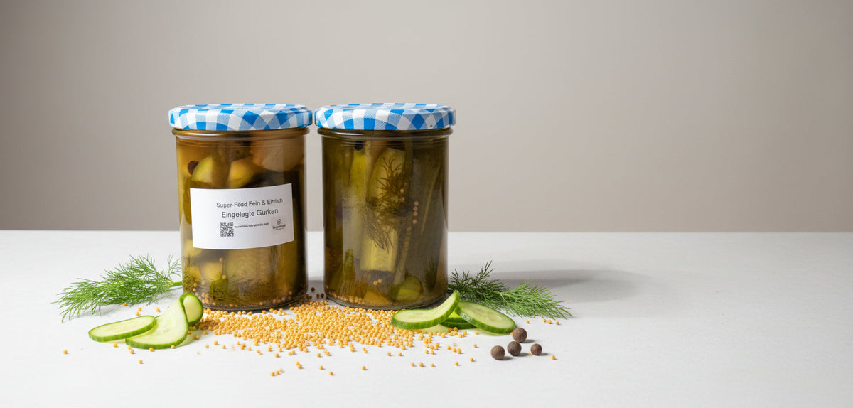 🥒 Gewürzgurken knackig & hausgemacht | Traditionelles Rezept | Superfood – fein & ehrlich 400 g