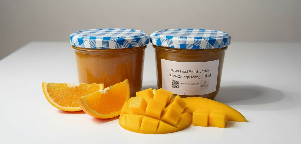 🔥Bitter-Orange Mango Rum Marmelade | Edler Fruchtaufstrich | Superfood – fein & ehrlich 200 g