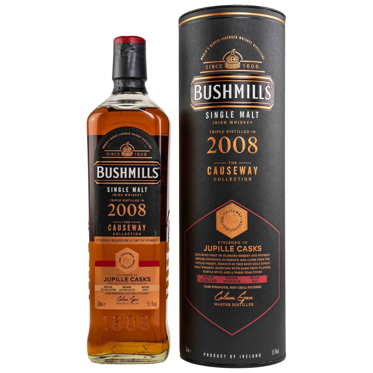 Bushmills 13 2008/2021 - The Causeway Collection - Jupille Cask