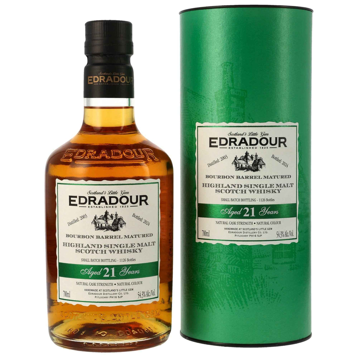 Edradour 21 2003/2024 - Cask Strength - Bourbon Barrels