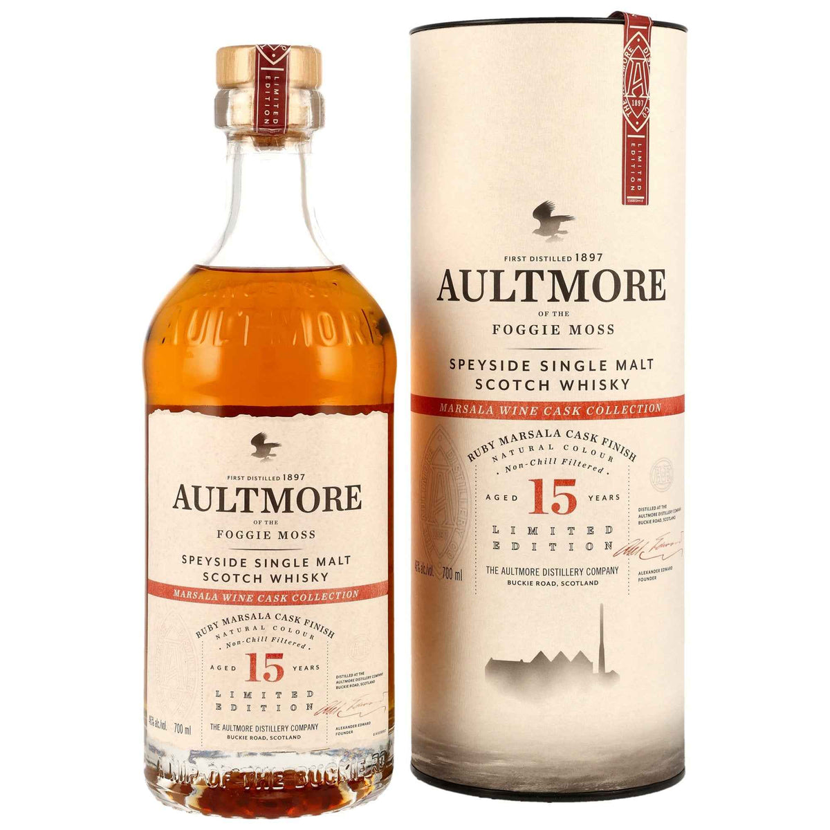 Aultmore 15 - Marsala Wine Cask Collection - Ruby Marsala Finish