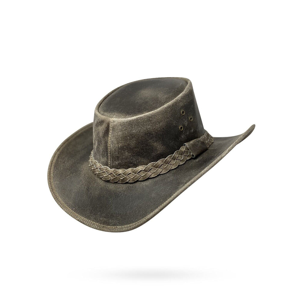 Lederhut Western Cowboy Unisex – Outdoor Hut für Reiten, Wandern & Abenteuer