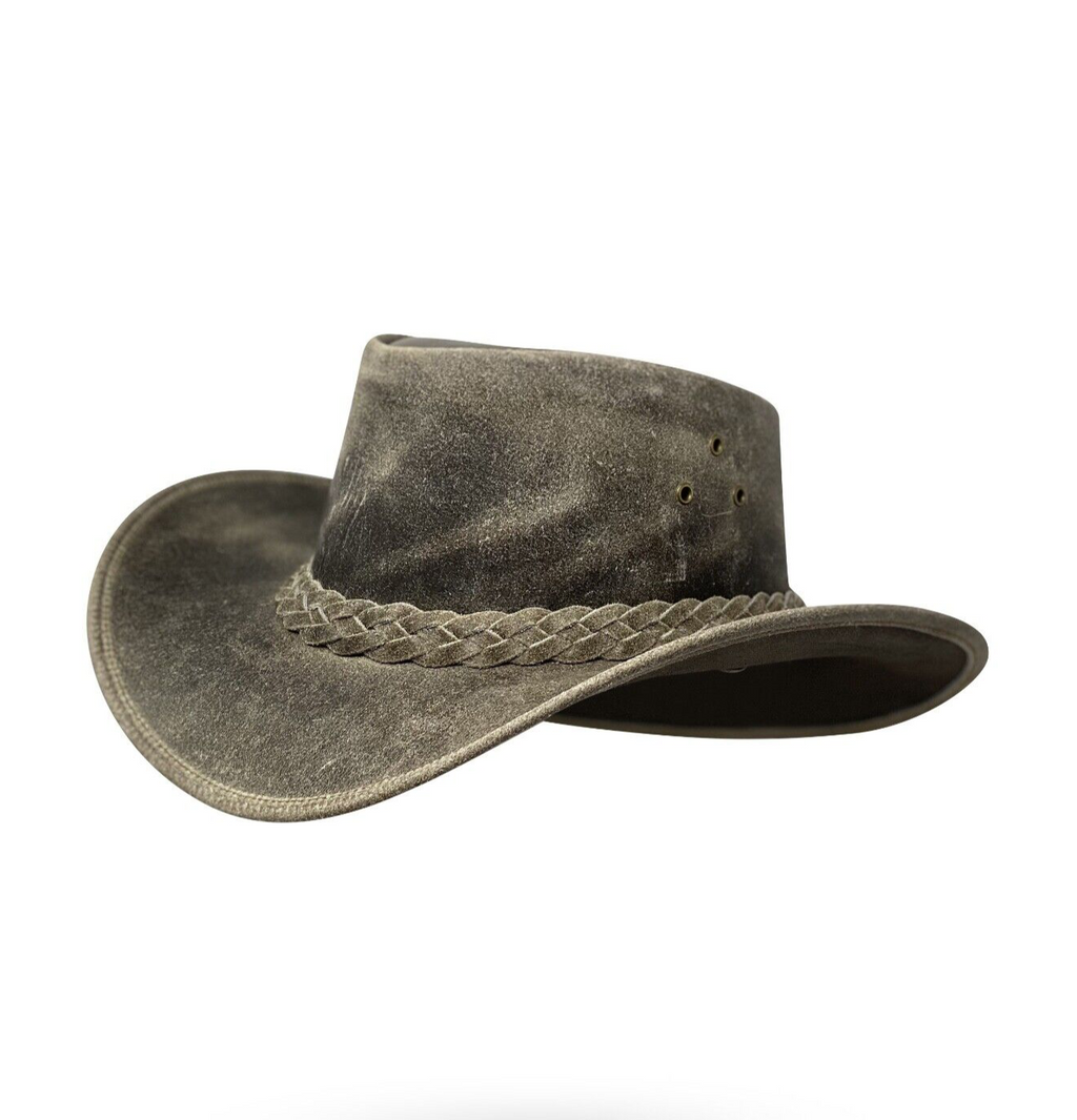 Lederhut Western Cowboy Unisex – Outdoor Hut für Reiten, Wandern & Abenteuer
