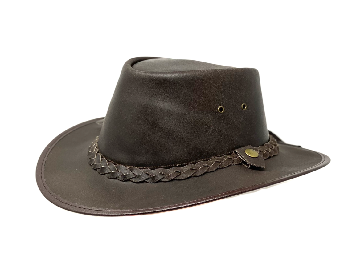 Lederhut Western Cowboy Unisex – Outdoor Hut für Reiten, Wandern & Abenteuer