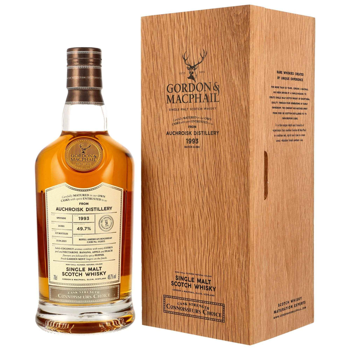 Auchroisk 31 1993/2025 - Gordon & MacPhail Connoisseurs Choice - Refill American Hogshead #552053