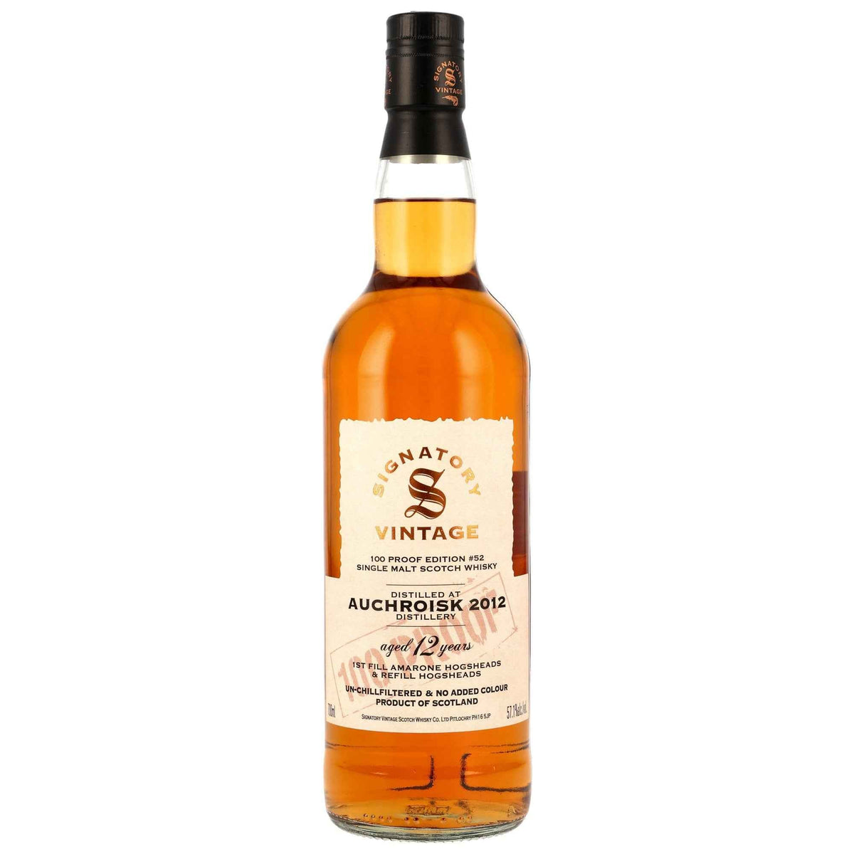 Auchroisk 12 2012/2025 - Signatory Vintage - 100 PROOF #52