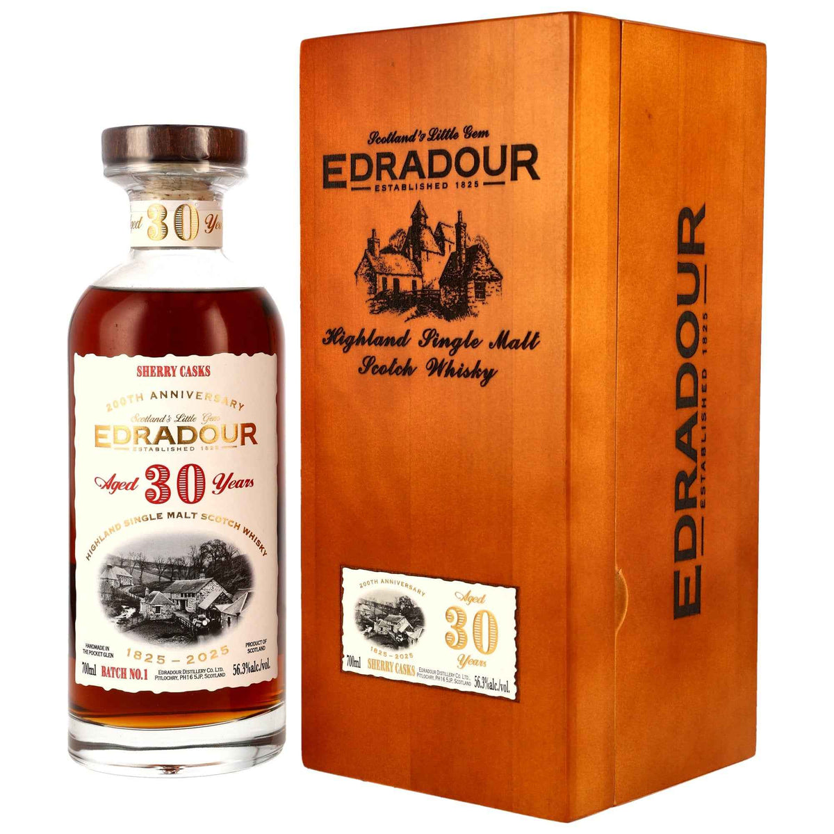 Edradour 30 1995/2025 - 200th Anniversary - Batch #1 , 1st Fill Sherry Butts #2101+2109