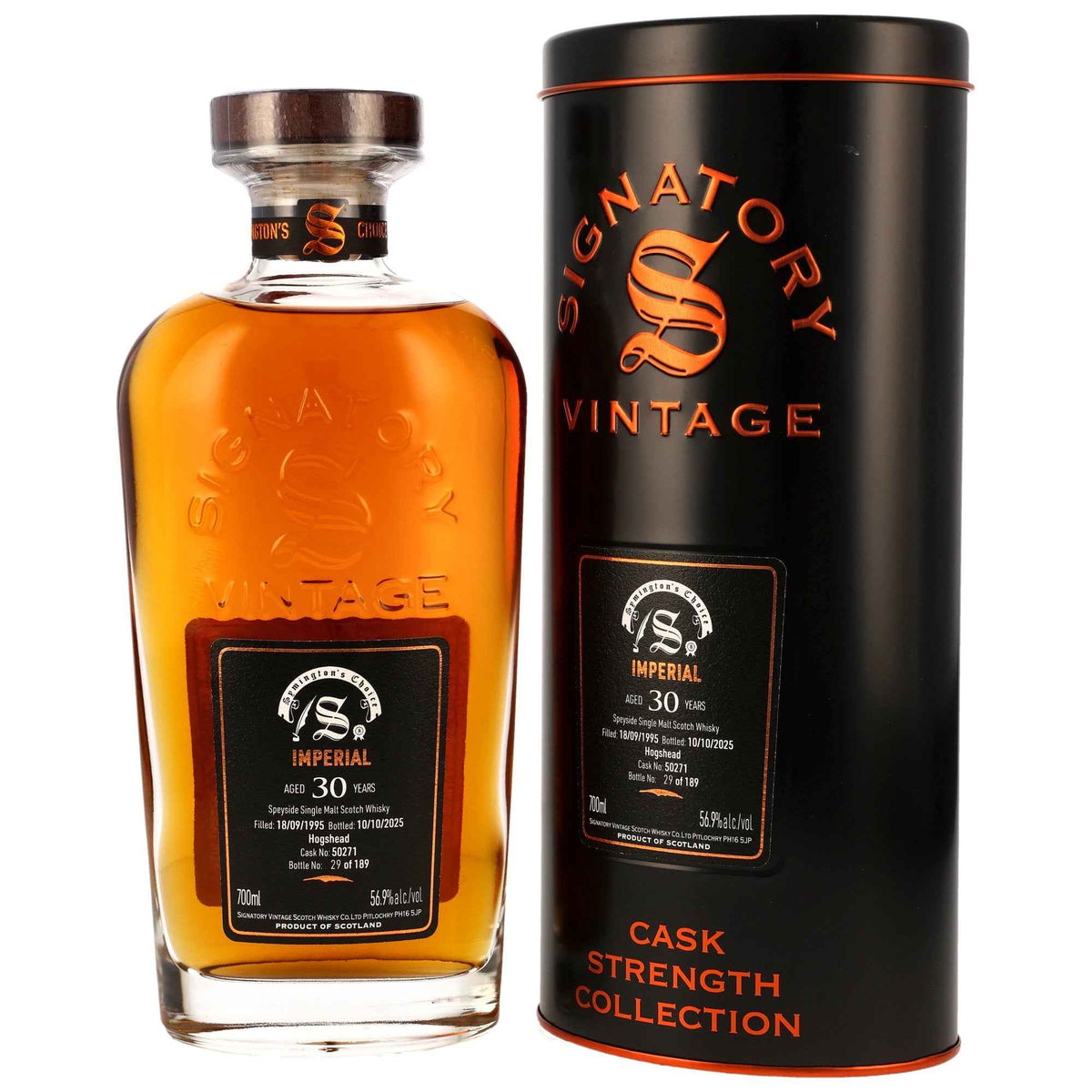 Imperial 30 1995/2025 - Signatory Vintage Symingtons Choice - Hogshead #50271