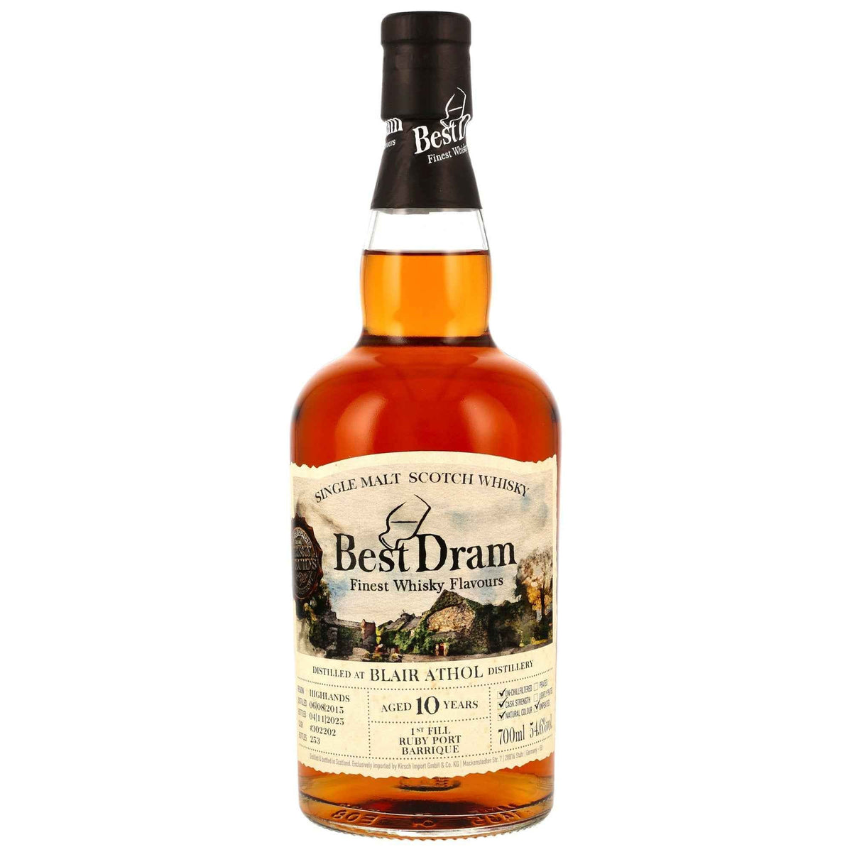 Blair Athol 10 2015/2025 - Best Dram - 1st Fill Ruby Port Barrique #302202