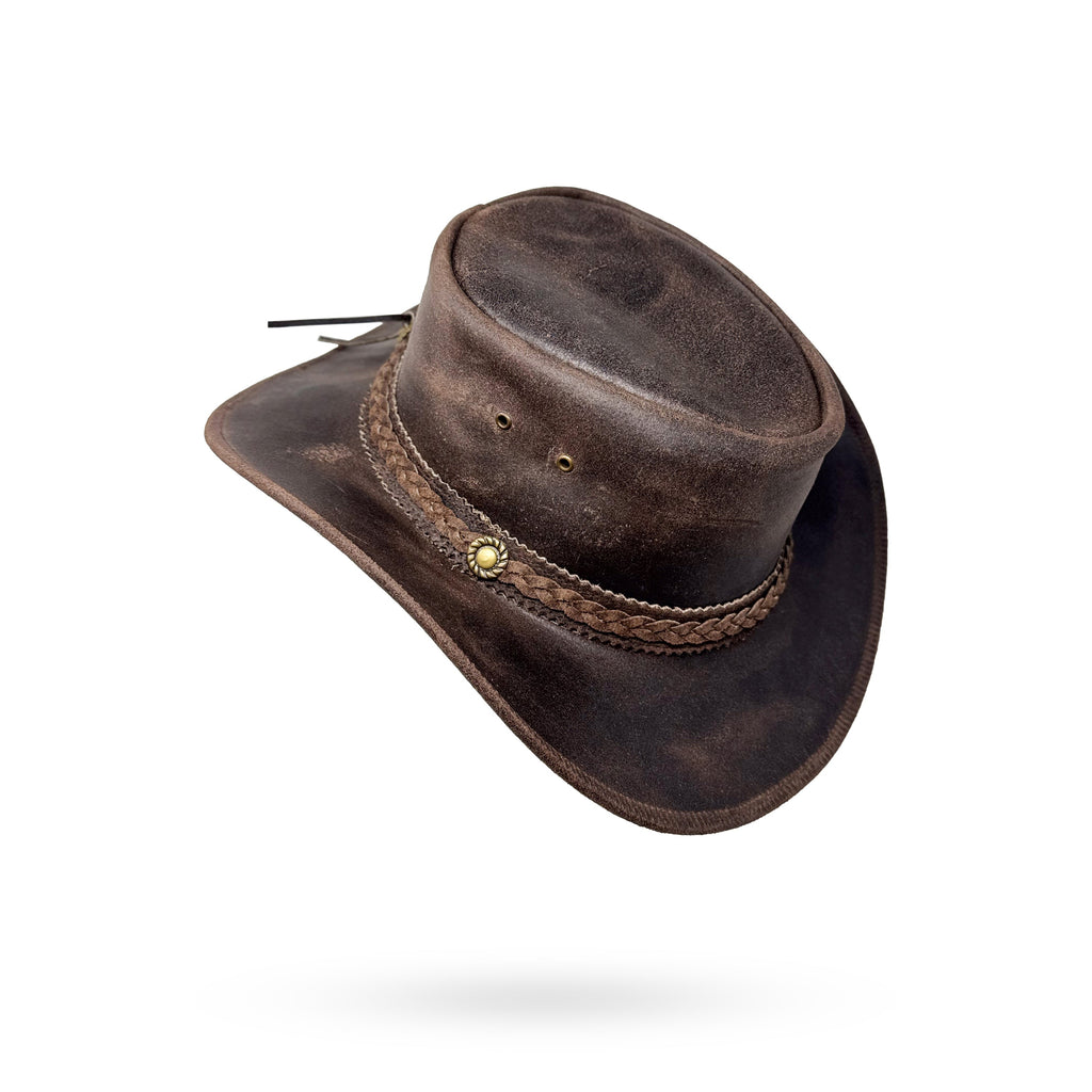 Lederhut Western Cowboy – Outdoor Hut Reiten, Wandern & Abenteuer Dusty Trail