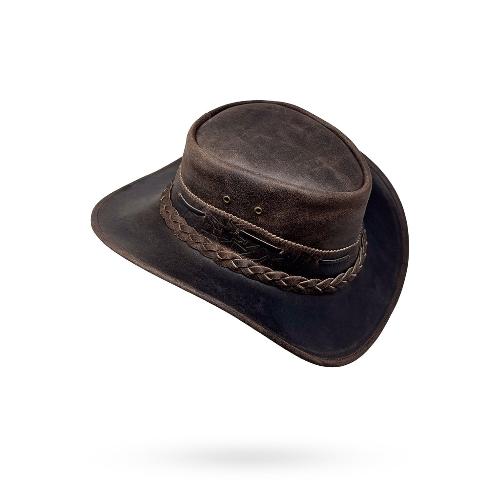 Lederhut Western Cowboy – Outdoor Hut Reiten, Wandern & Abenteuer Iron Bark
