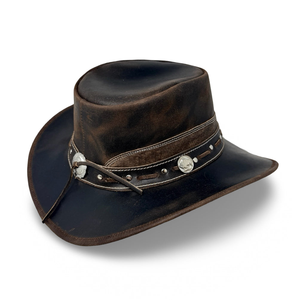 Charwood – Lederhut aus Crazy Horse Echtleder | Premium Cowboyhut & Westernhut für Damen und Herren