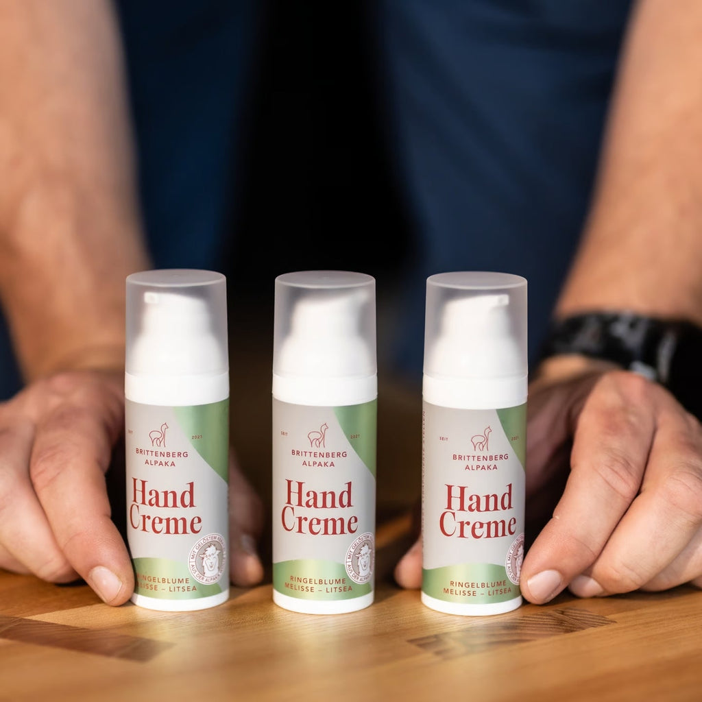 Brittenberg Alpaka - Handcreme - Natürliche Pflege mit Keratin aus Alpakawolle