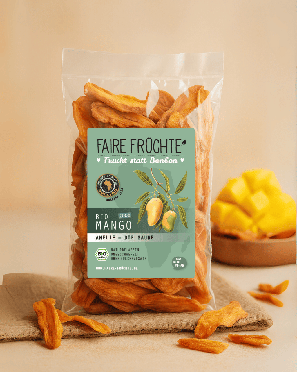 100g Bio-Mangostreifen Amelie 'die Saure'