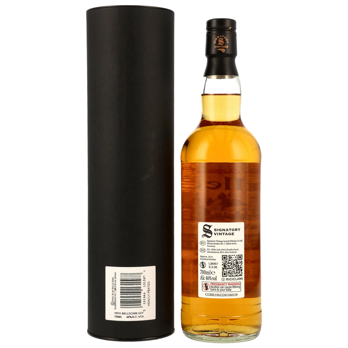 Ballechin 15 2010/2026 - Signatory Vintage Heavily Peated - 1st Fill Bourbon Barrels