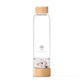 Lotus Vita – Glastrinkflasche mit Kristallfach – Edel & energetisierend