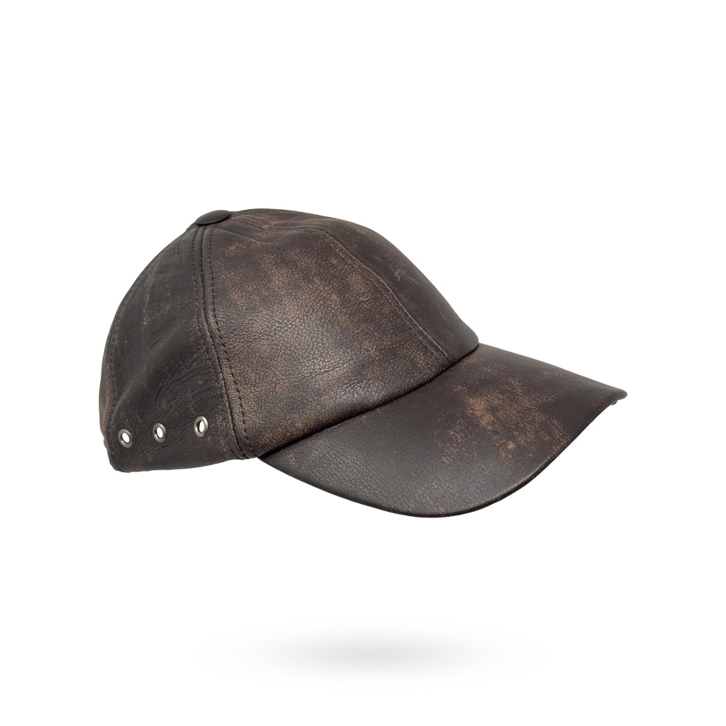 Baseball Cap Leder Outdoor Biker Kappe Lederkappe Käppi Unisex