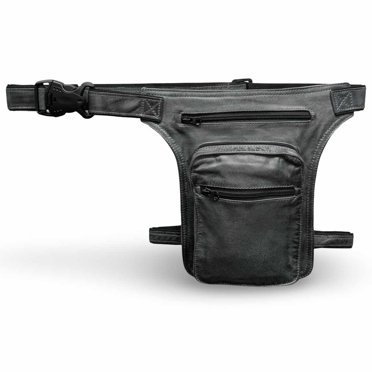 Leder Beintasche Herren Damen Motorrad Tasche Hüfttasche Braun Urban Shadow
