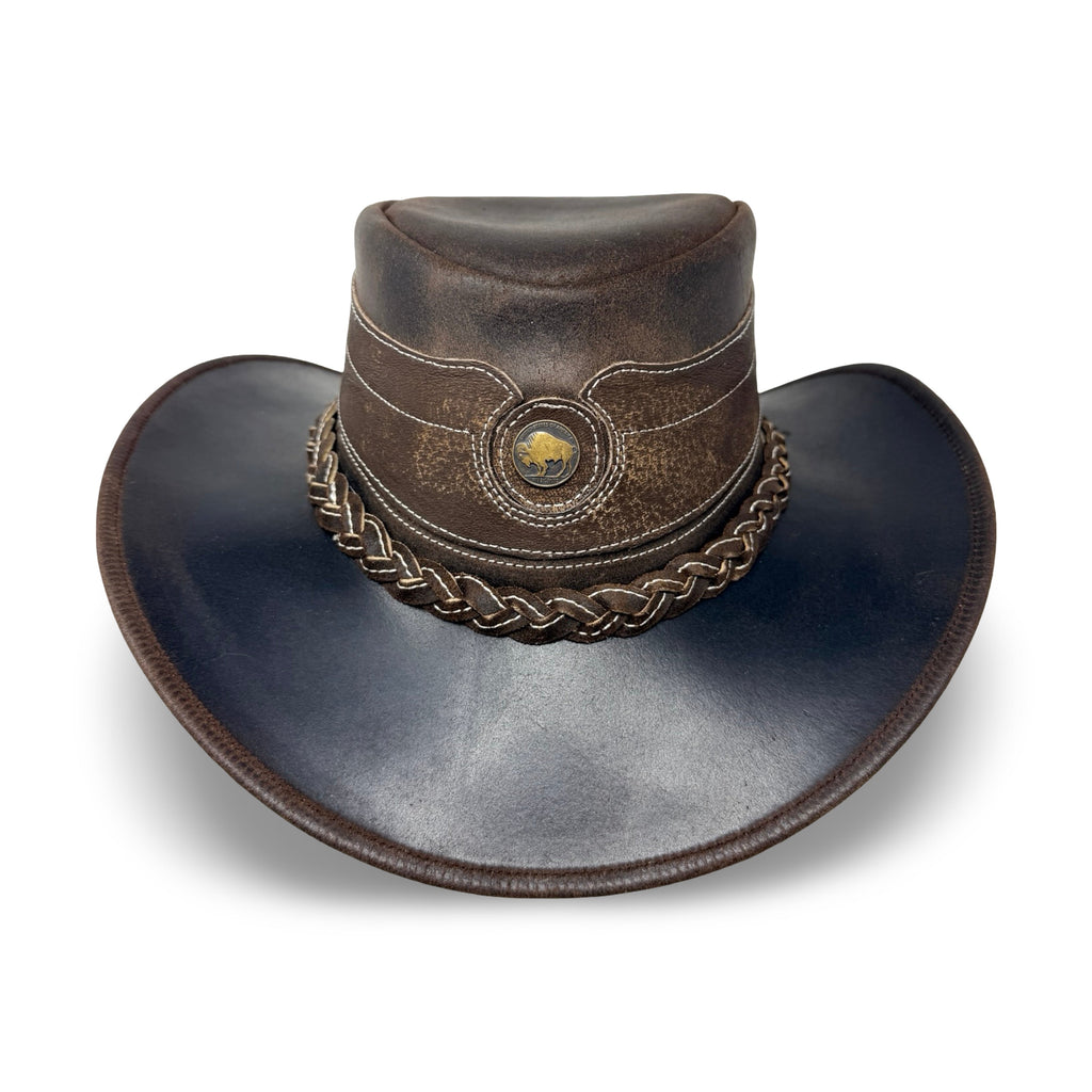 Cointrail – Premium Lederhut aus Crazy Horse Echtleder | Cowboyhut & Westernhut für Damen und Herren