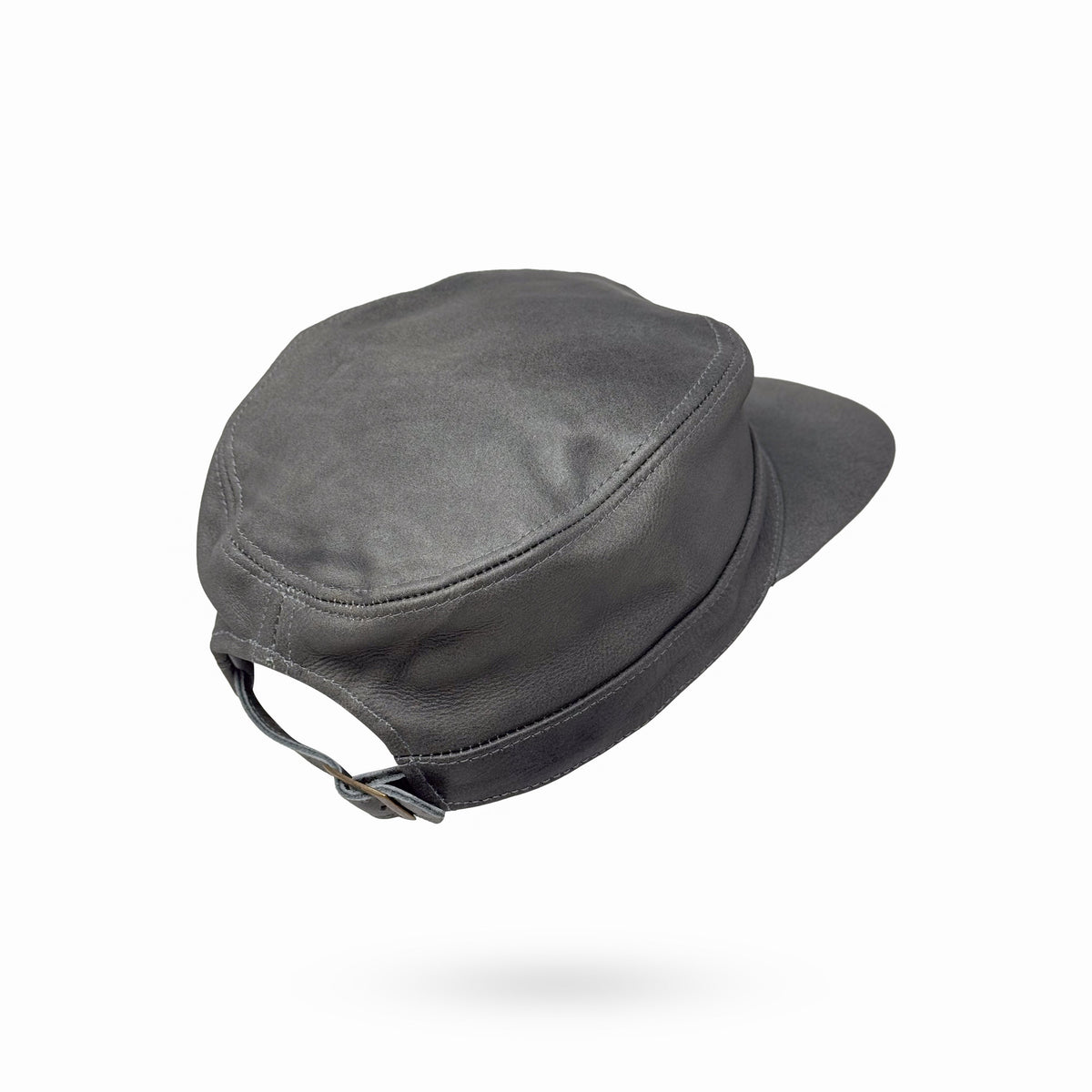 CUBA Cap Ledercap Basecap Echt Leder Schildmütze Schirmmütze Mütze Grey