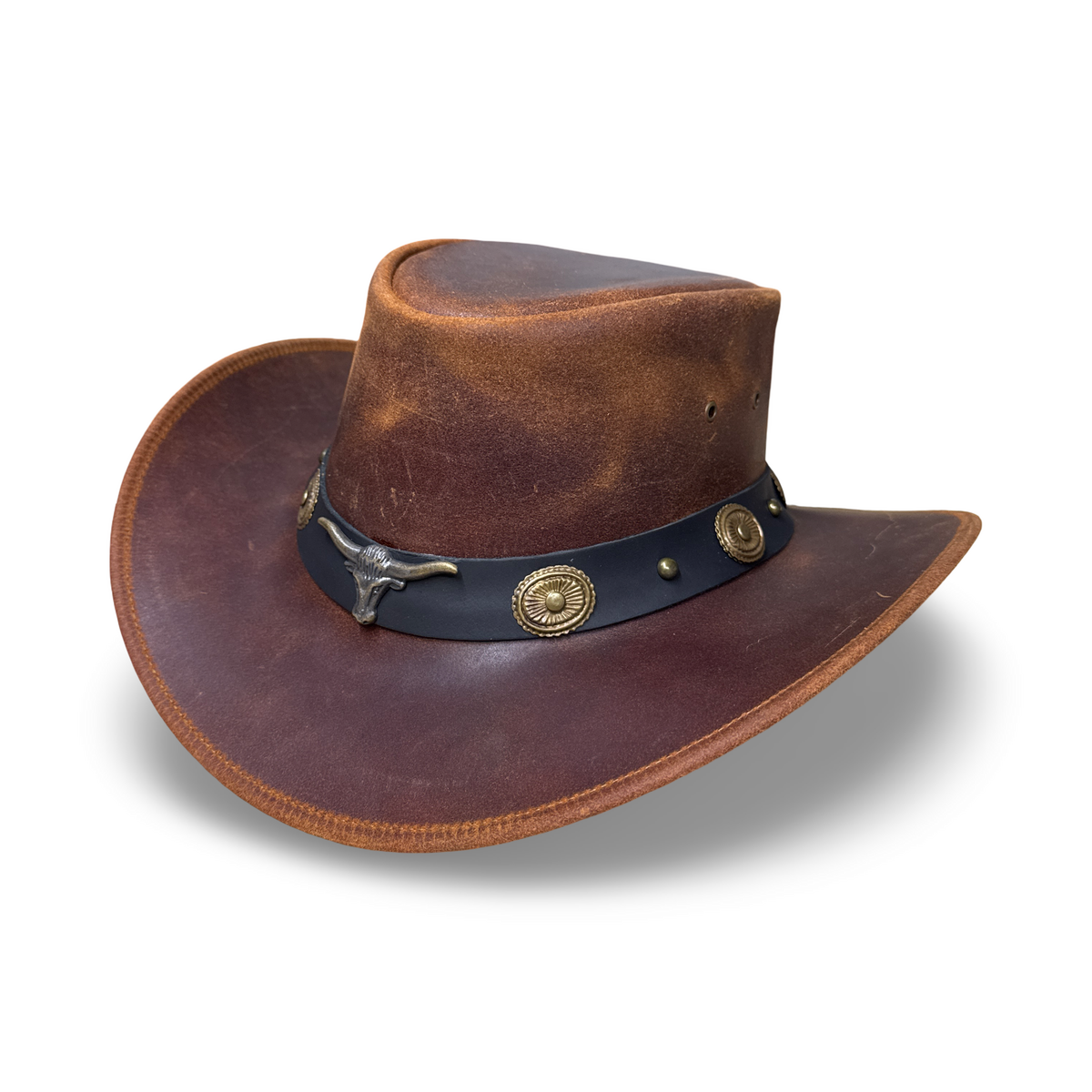 Lederhut Western Cowboy – Outdoor Hut Reiten, Wandern & Abenteuer Canyon Brown
