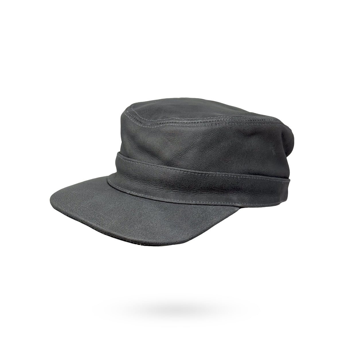 CUBA Cap Ledercap Basecap Echt Leder Schildmütze Schirmmütze Mütze Grey