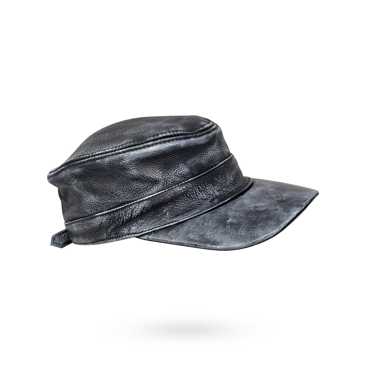 CUBA Cap Ledercap Basecap Echt Leder Schildmütze Schirmmütze Mütze Grey/White
