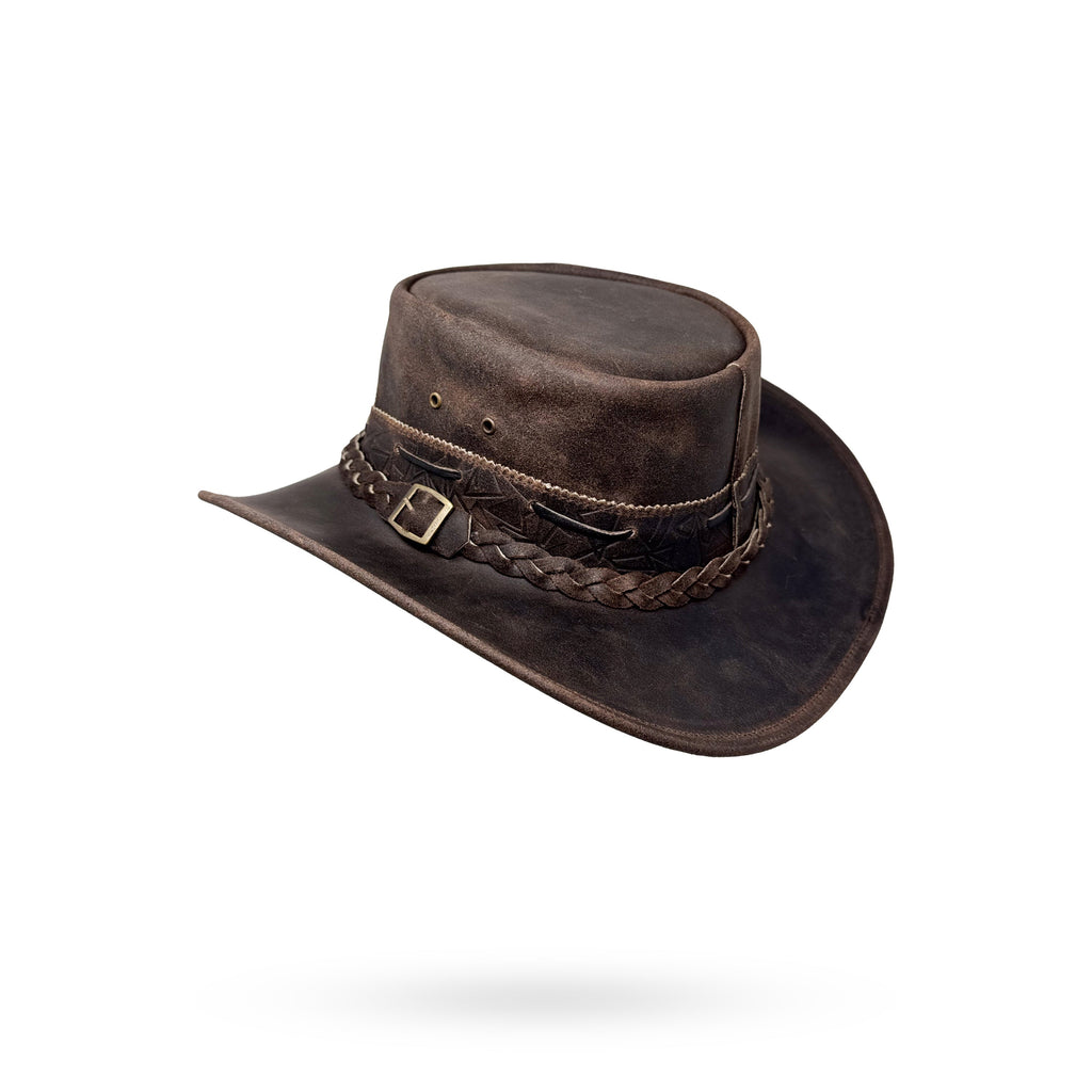 Lederhut Western Cowboy – Outdoor Hut Reiten, Wandern & Abenteuer Iron Bark