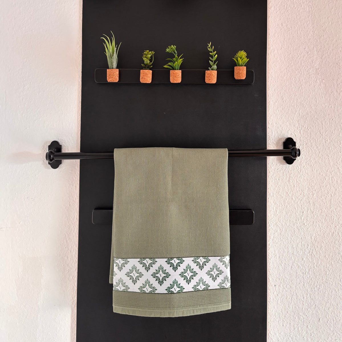 Waffelpiqué-Küchentuch – 100 % Baumwolle – 50 x 70 cm