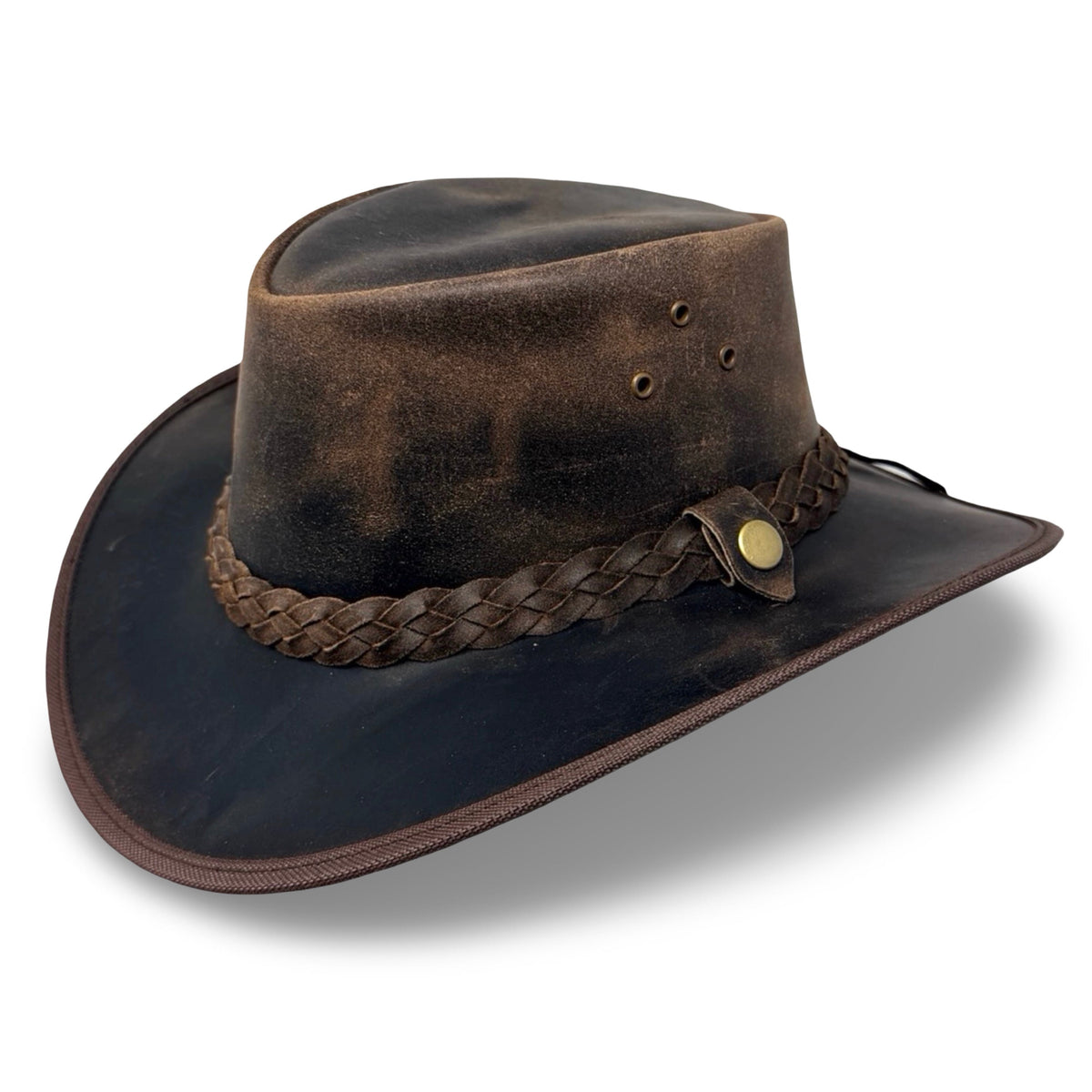 Lederhut aus Crazy Horse Echtleder | Cowboyhut & Westernhut für Damen und Herren – Ember