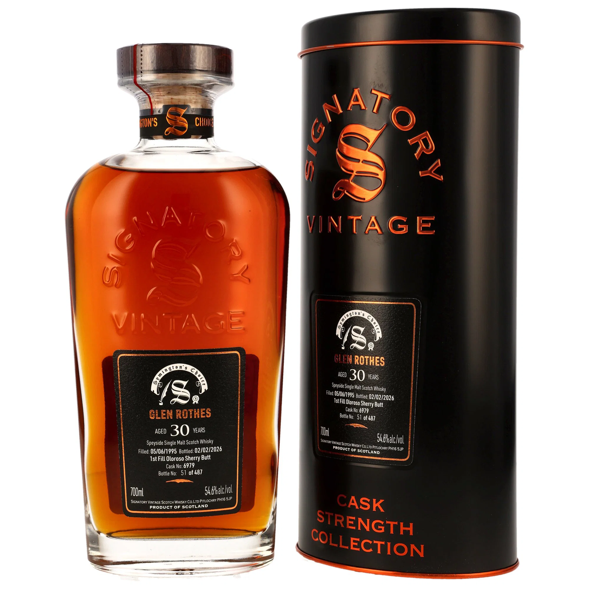Glenrothes 30 1995/2026 - Signatory Vintage Symingtons Choice - 1st Fill Oloroso Sherry Butt #6979