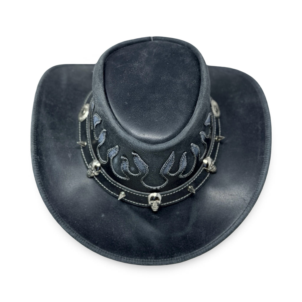 Lederhut Western Cowboy – Outdoor Hut Reiten, Wandern & Abenteuer Shadowflame