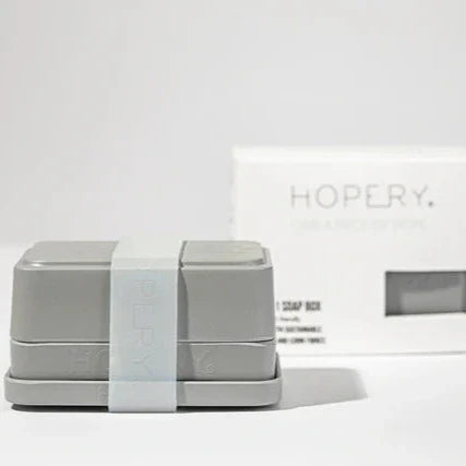 /HOPERY GREY 3-in-1 Seifenschale - aus Bambus und Mais