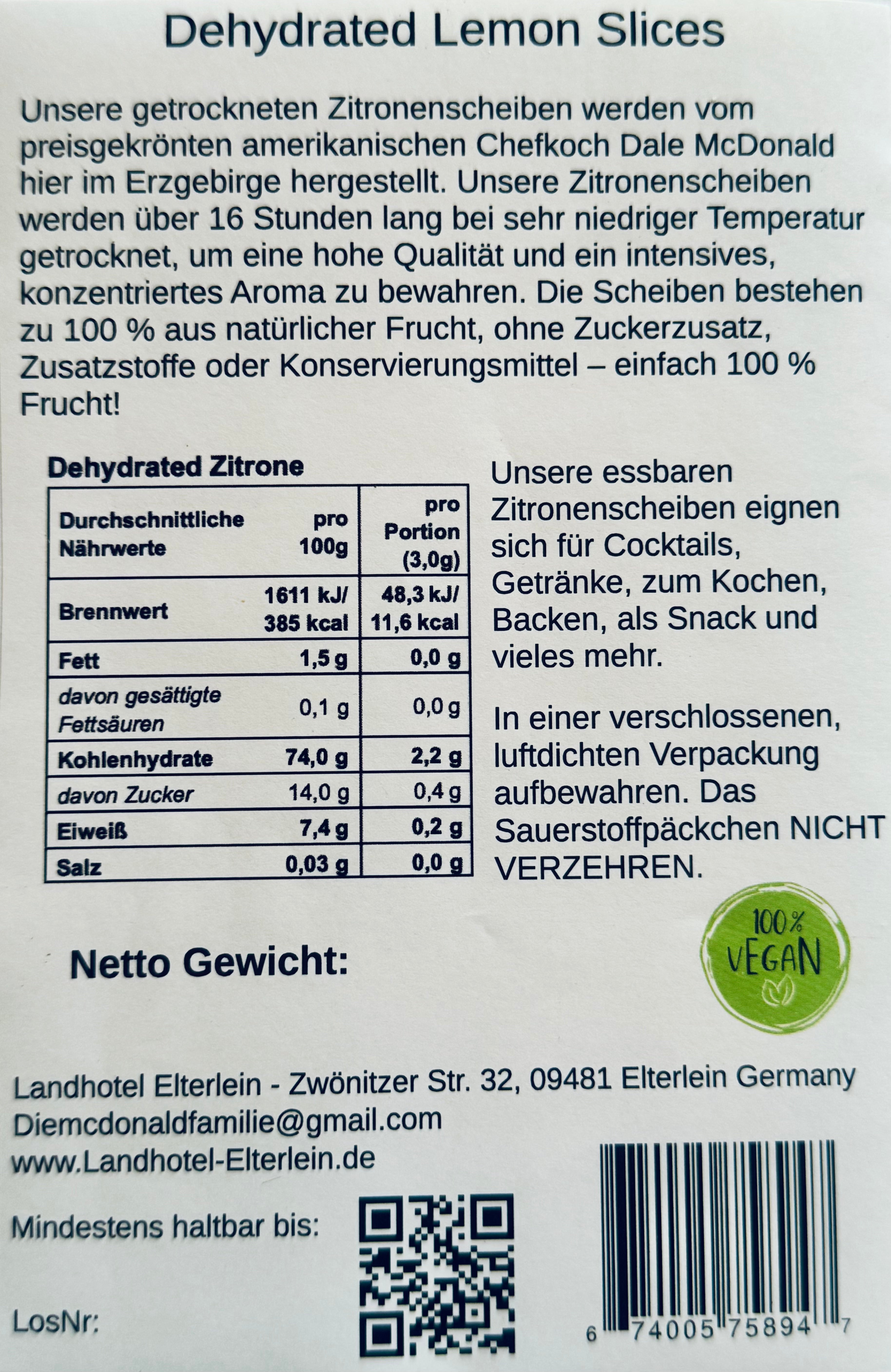 Premium Dehydrated Lemon Slices