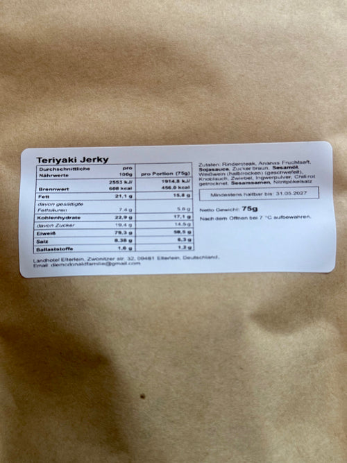 American Cowboy Teriyaki Beef Jerky