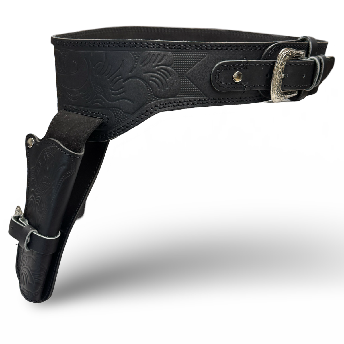 Holstergürtel Westernholster Schwarz Leder Lederholster Holster Patronenschlaufen